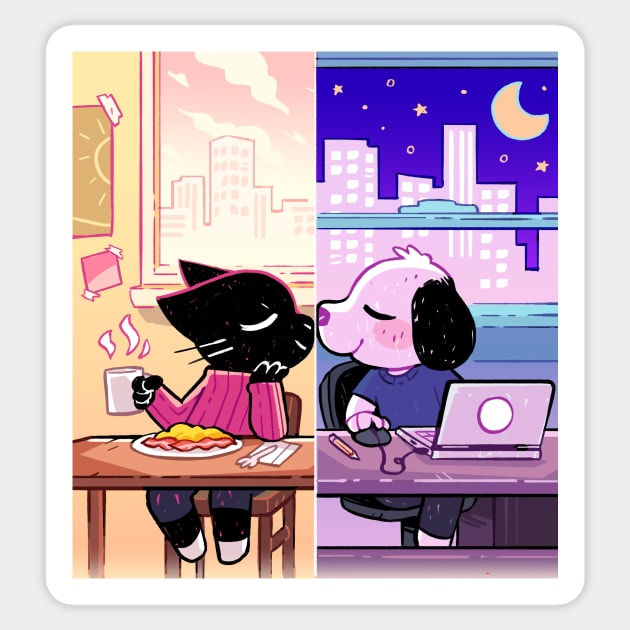 Long distance Sticker by giraffalope